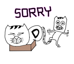 A cat from Saturn sticker #12698110