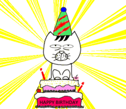 A cat from Saturn sticker #12698116