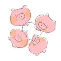 Stamp of pig sticker #12698415