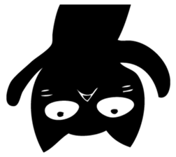 Angry black cat 2 sticker #12699682