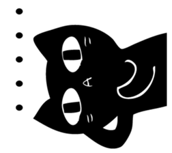 Angry black cat 2 sticker #12699684