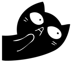 Angry black cat 2 sticker #12699693