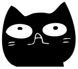 Angry black cat 2 sticker #12699703