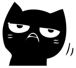 Angry black cat 2 sticker #12699706