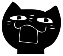 Angry black cat 2 sticker #12699708