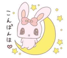Rabbit stuffed cherry sticker #12701563