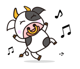 Cow cute animal 3 sticker #12701967