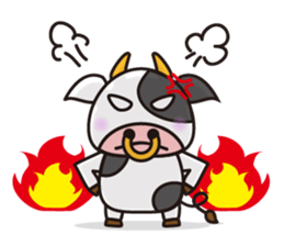 Cow cute animal 3 sticker #12701970