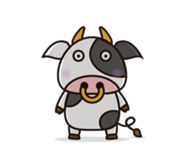 Cow cute animal 3 sticker #12701973
