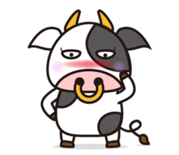 Cow cute animal 3 sticker #12701974