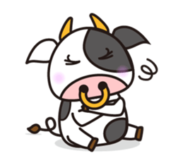 Cow cute animal 3 sticker #12701975