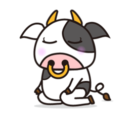Cow cute animal 3 sticker #12701980