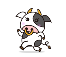 Cow cute animal 3 sticker #12701983