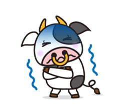 Cow cute animal 3 sticker #12701987