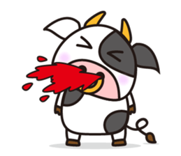 Cow cute animal 3 sticker #12701989