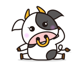 Cow cute animal 3 sticker #12701992