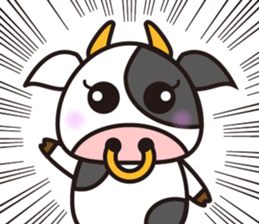 Cow cute animal 3 sticker #12701994