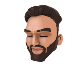 HIPSTER MAN Head sticker #12704647