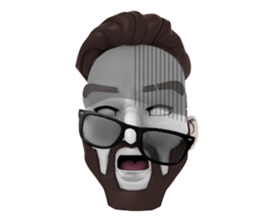 HIPSTER MAN Head sticker #12704664