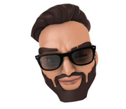 HIPSTER MAN Head sticker #12704665