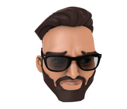 HIPSTER MAN Head sticker #12704666
