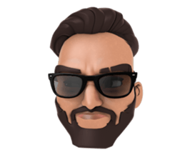 HIPSTER MAN Head sticker #12704667