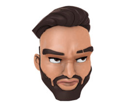 HIPSTER MAN Head sticker #12704673