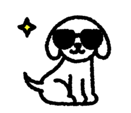 White Lop-eared Dog 2 sticker #12705052