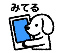 White Lop-eared Dog 2 sticker #12705058