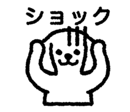 White Lop-eared Dog 2 sticker #12705074