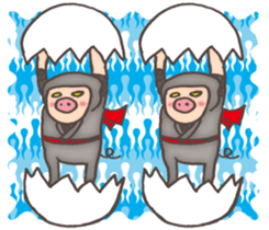 Korean pig Ninja sticker #12706429