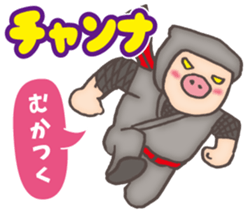 Korean pig Ninja sticker #12706435