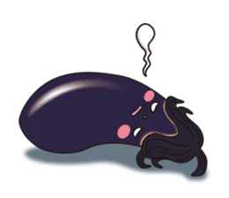 Smile sticker of vegetables sticker #12708045