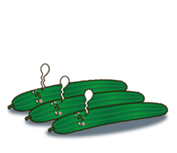 Smile sticker of vegetables sticker #12708053