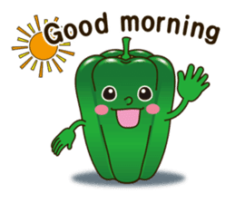 Smile sticker of vegetables sticker #12708062