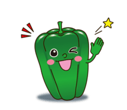 Smile sticker of vegetables sticker #12708065