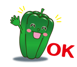 Smile sticker of vegetables sticker #12708068