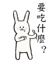 Poor Rabbit Need To Work sticker #12711025