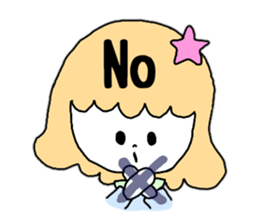 Woman of various facial expressions sticker #12711215