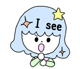 Woman of various facial expressions sticker #12711217