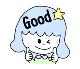 Woman of various facial expressions sticker #12711221