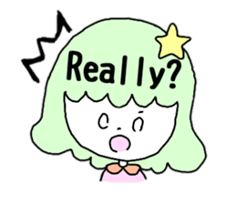 Woman of various facial expressions sticker #12711224