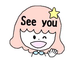 Woman of various facial expressions sticker #12711225