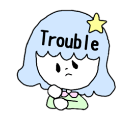 Woman of various facial expressions sticker #12711227