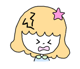 Woman of various facial expressions sticker #12711229