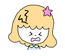 Woman of various facial expressions by teapot1 sticker #12711229