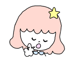 Woman of various facial expressions sticker #12711230