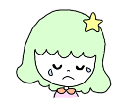 Woman of various facial expressions sticker #12711233