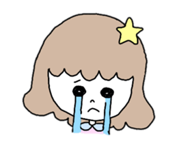 Woman of various facial expressions sticker #12711234