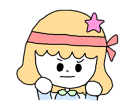 Woman of various facial expressions sticker #12711235